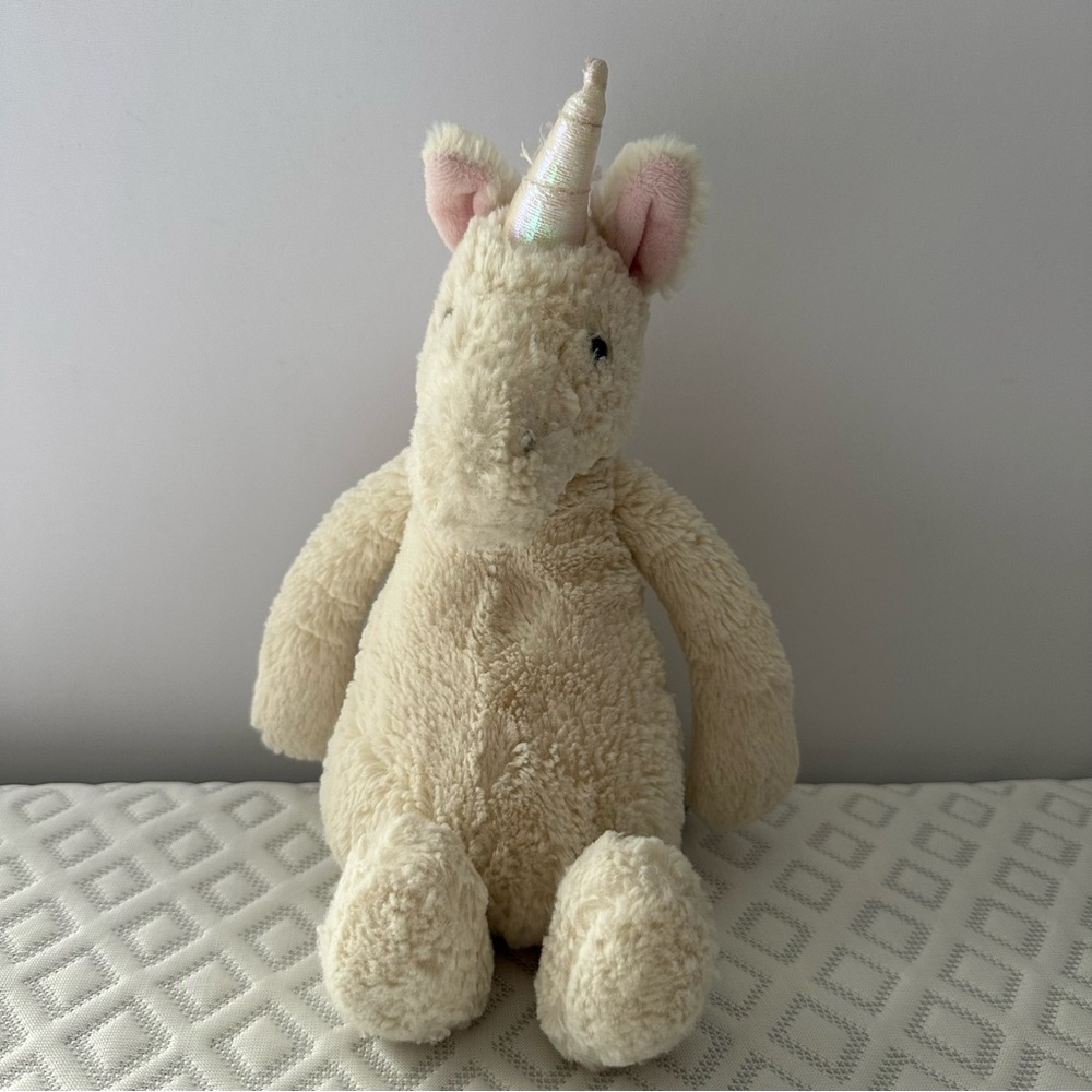 Jellycat White Pink Unicorn 13" Stuffed Animal